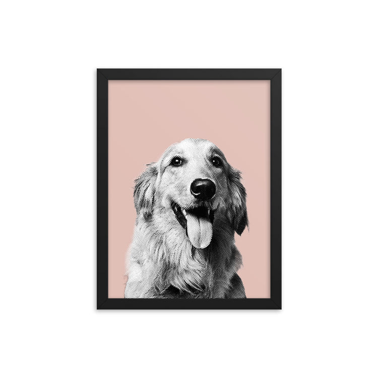 Engraved style pet portrait